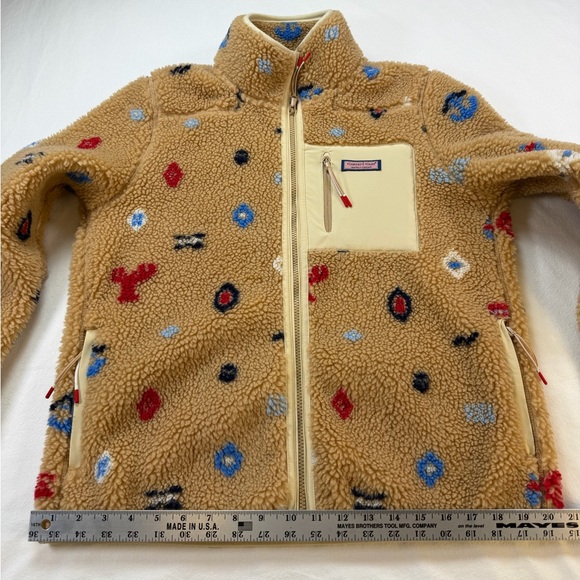 Vineyard Vines Nautical Icons Supershep Teddy Fleece Full Zip Jacket Small - Picture 9 of 12